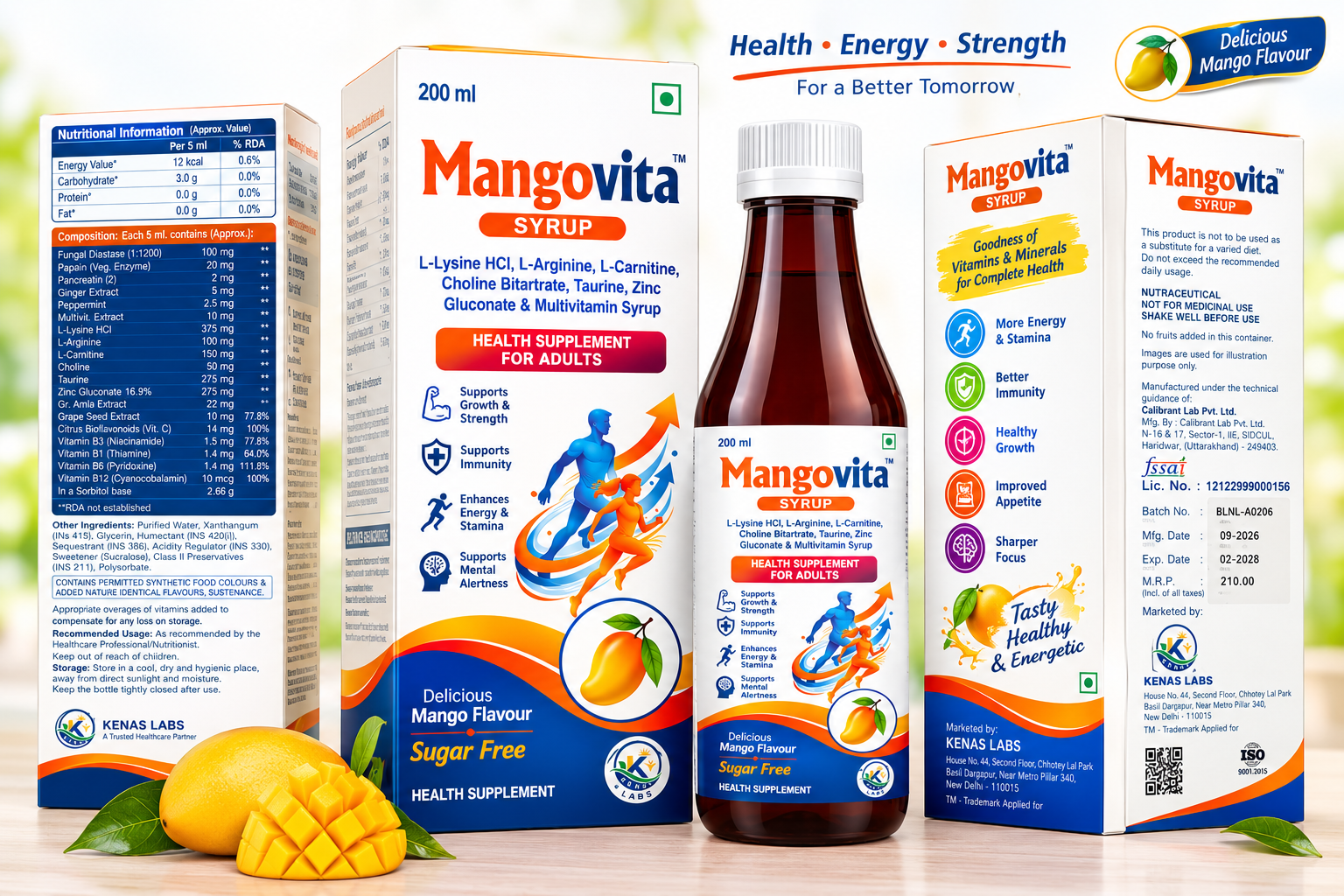 Mangovita Adults 200ml Full Packaging and Label Display